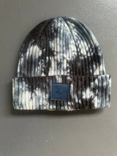 Load image into Gallery viewer, Black and White Acid Wash Bossed Beanies