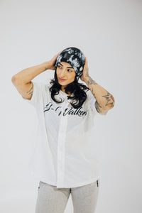 Black and White Acid Wash Bossed Beanies